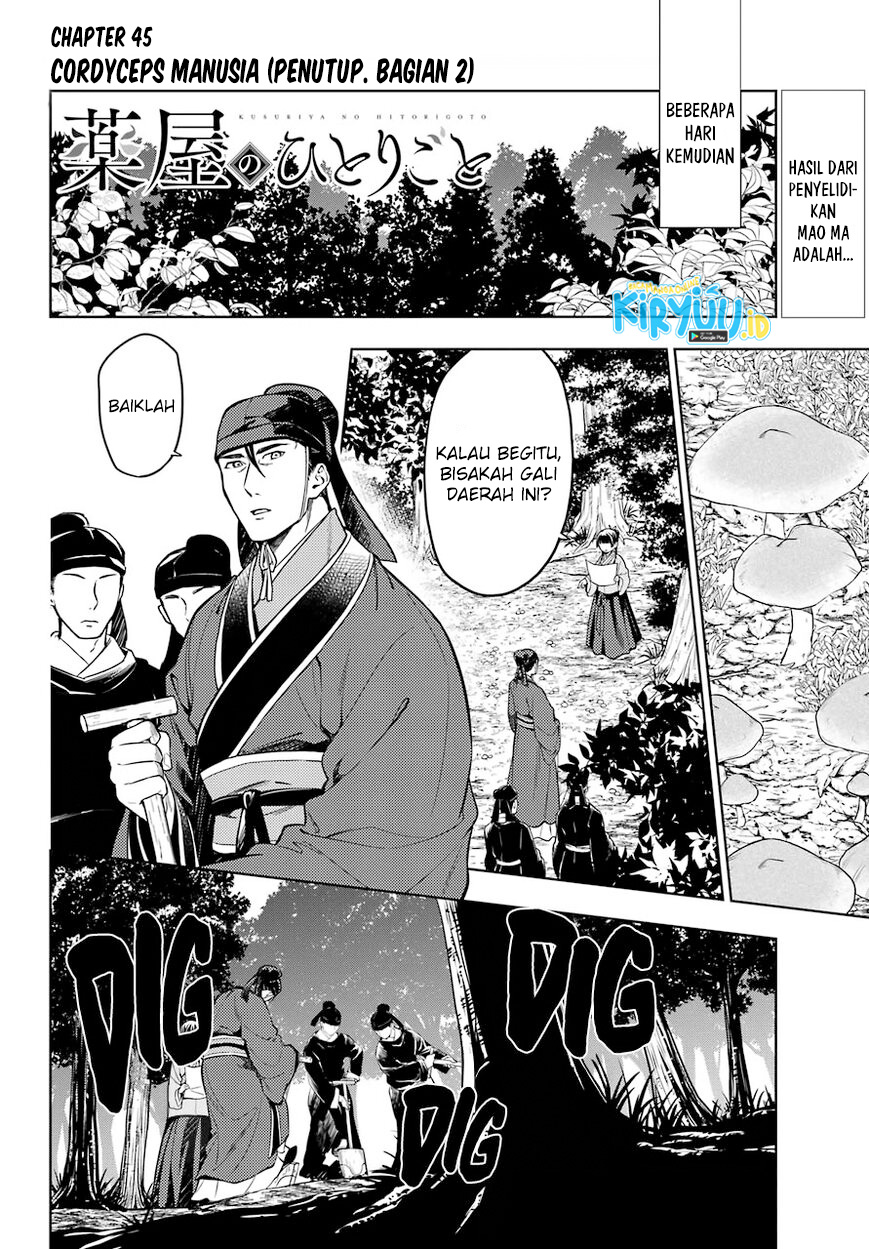 Kusuriya no Hitorigoto - Chapter 45.2 Bahasa Indonesia 2 Kusuriya no Hitorigoto - Chapter 45.2 Bahasa Indonesia 2