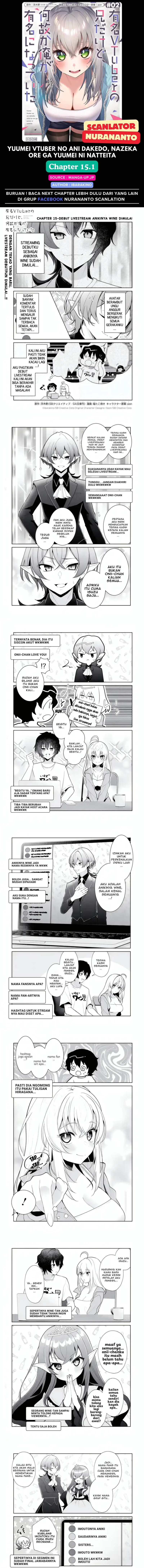 Yuumei VTuber no Ani Dakedo Nazeka Ore ga Yuumei ni Natteita - Chapter 15.1 1