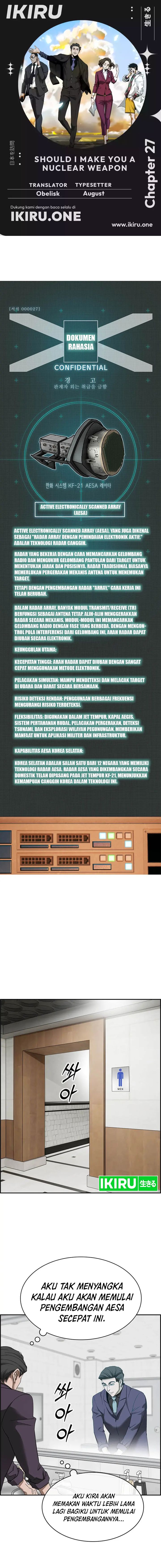 Should I Make You a Nuclear Weapon? - Chapter 27 1