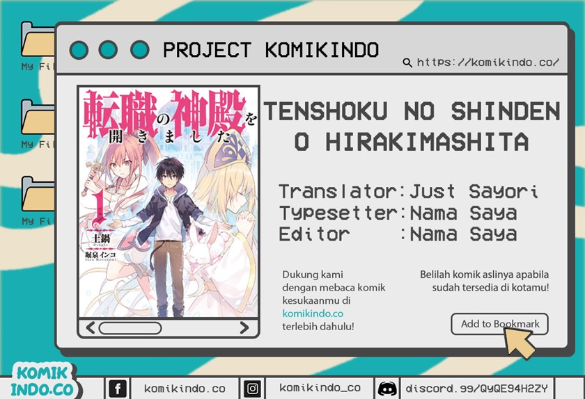 Tenshoku no Shinden wo Hirakimashita - Chapter 15 1 Tenshoku no Shinden wo Hirakimashita - Chapter 15 1