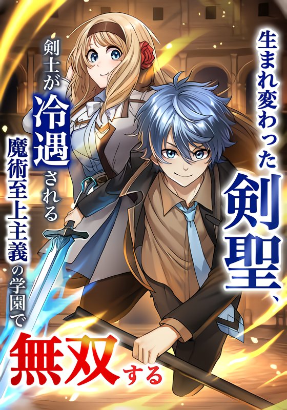 Umarekawatta Kensei Kenshi ga Reiguu sareru Majutsu Shijou Shugi no Gakuen de Musou suru